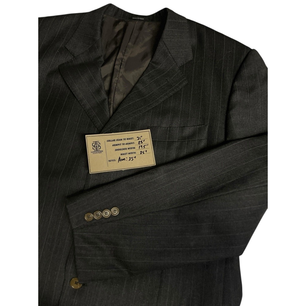 Ermenegildo Zegna Tessuto Wool Cashmere Pinstripe Blazer Tailored Mabro Italy 46 - Picture 11 of 11